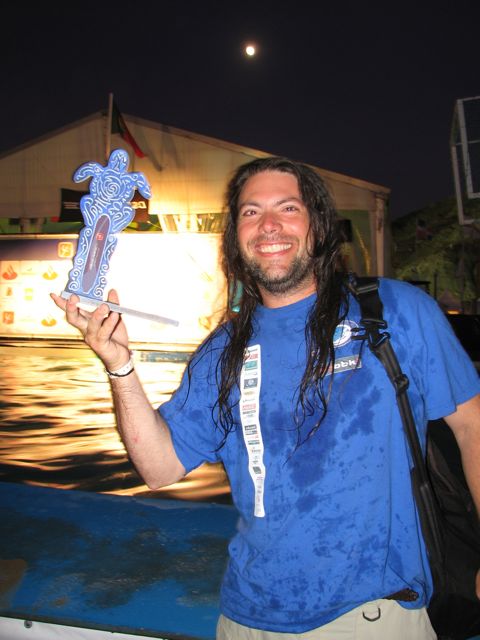 anth_img_6950 US East Team Captain, Anthony Bell, shows off our 8th place trophy. Anthony was also our highest placing man in the Senior division. He took 9th in Long Boat (ic)