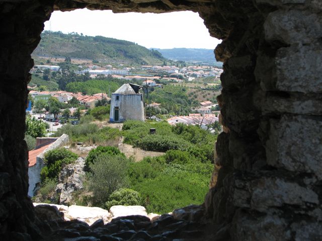 obios_img_6960 View of an old windmill from the Obidos Castle Walls