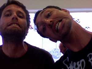weirdos_photo25 Joey on left and me on right. We were practicing what it would be like when we got lockjaw from the disease we caught in Portugal.